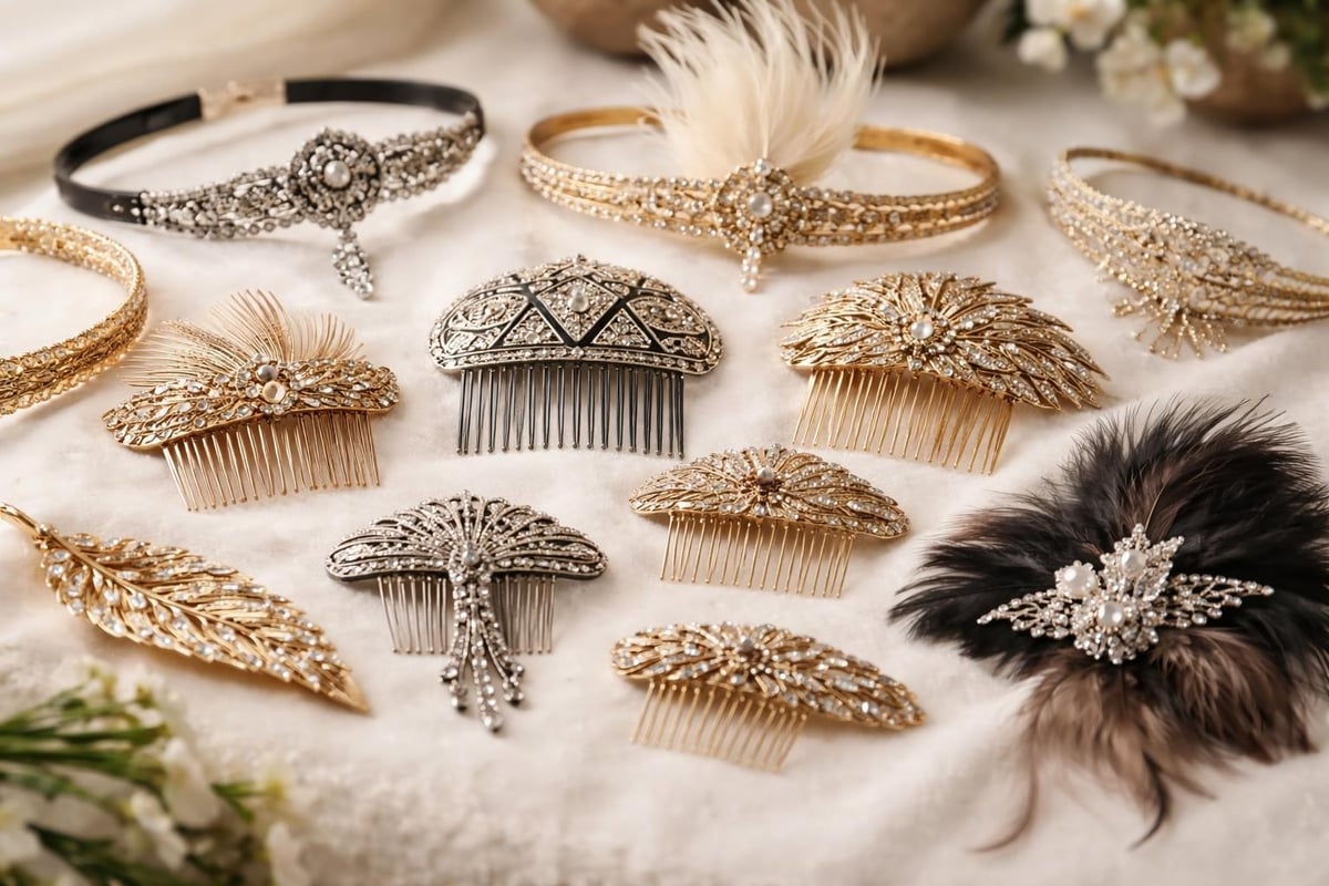 1920s hair accessory styles vintage Jazz Age headbands salon styling