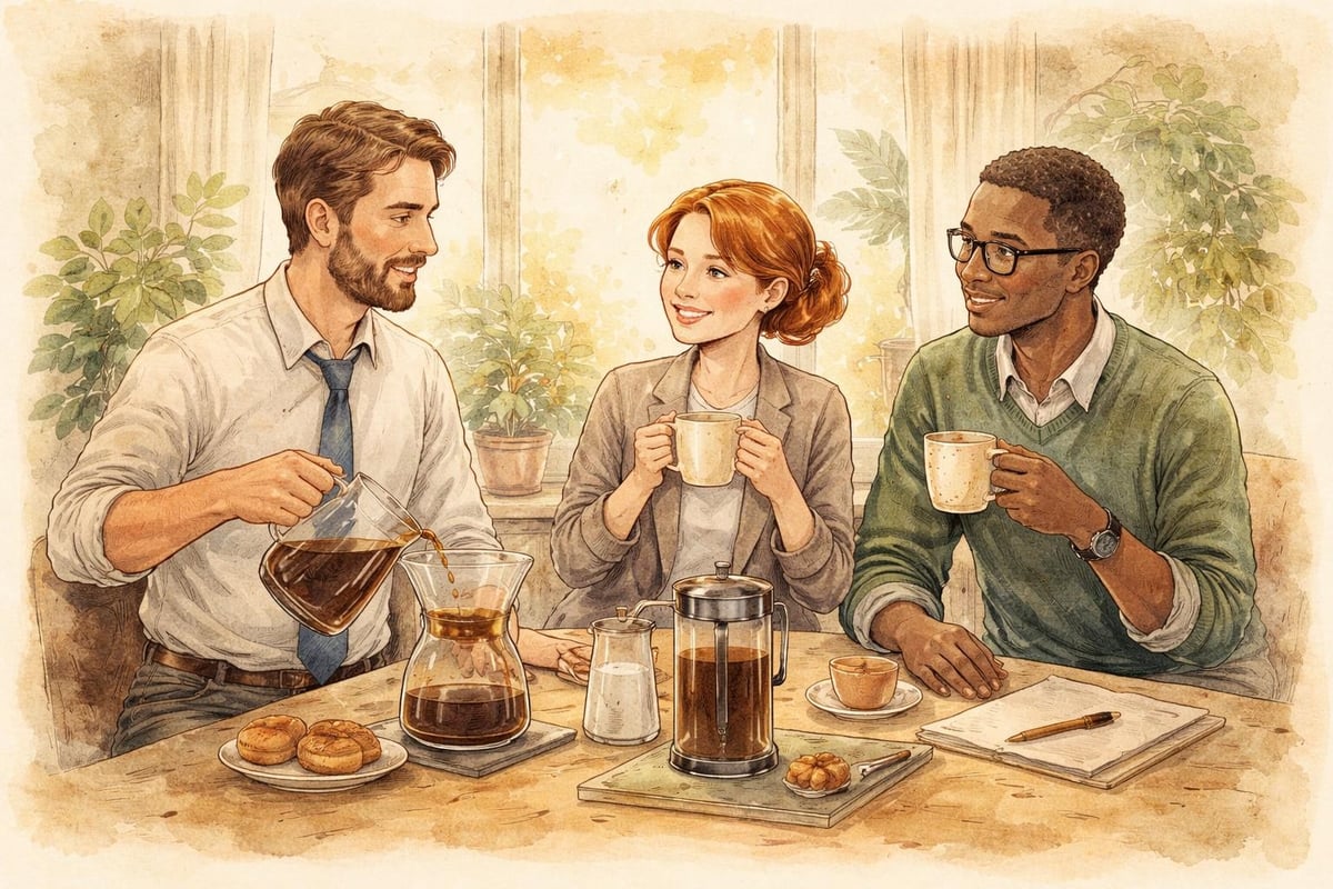 Coffee ritual and business connections