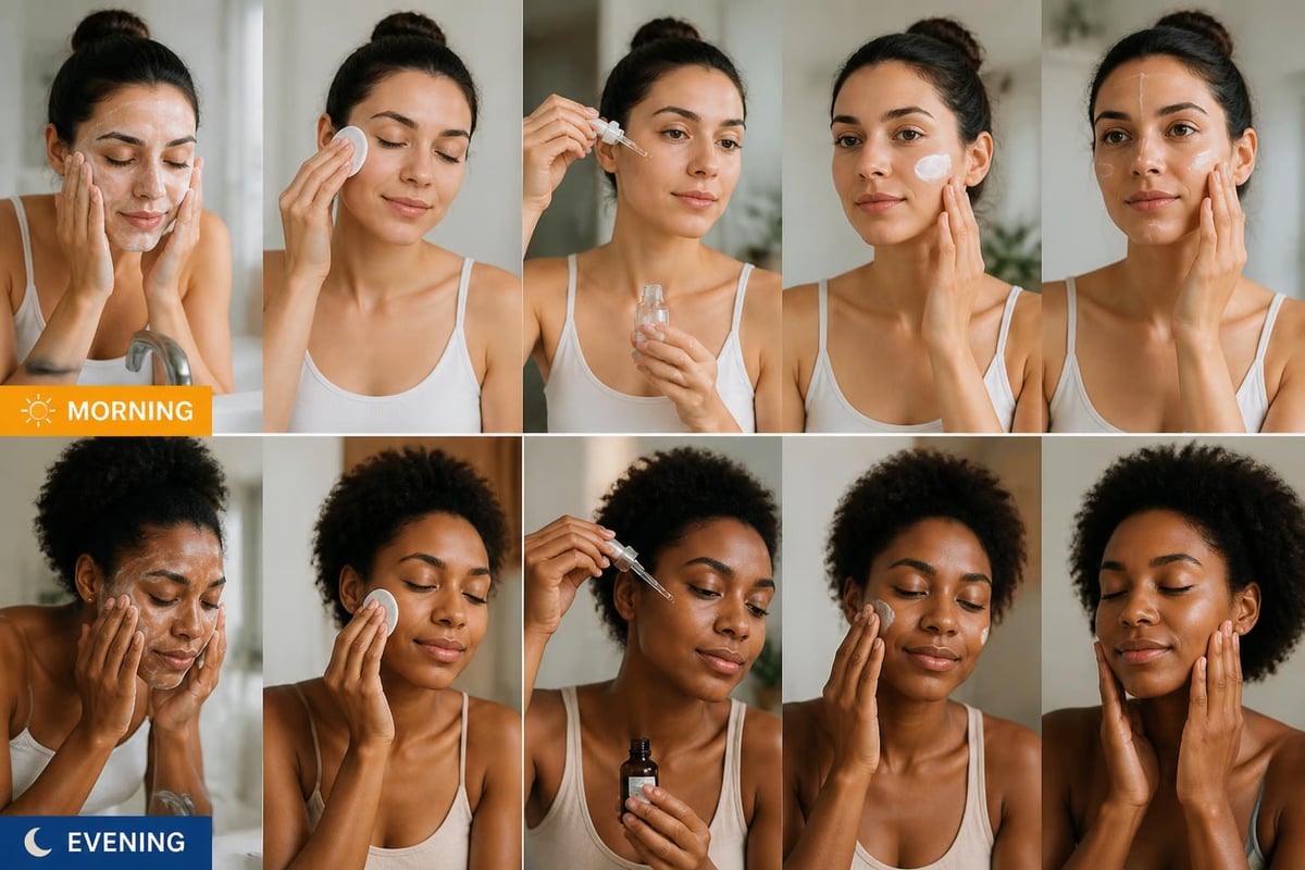 Vegan skincare routine steps