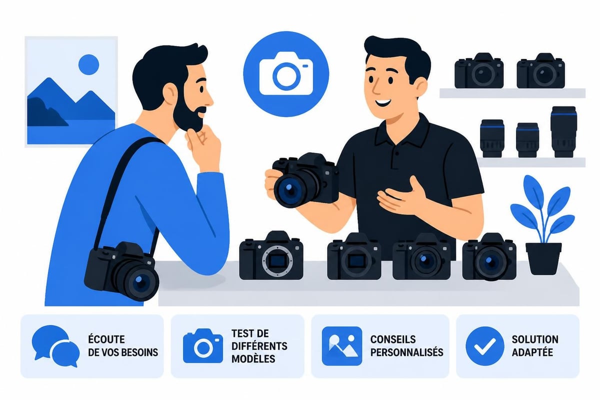Conseils personnalisés en boutique photo