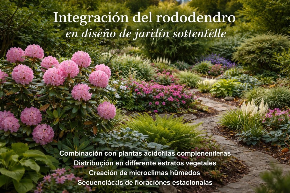 Diseño con rododendro