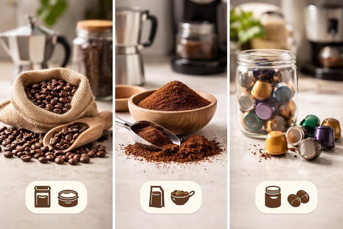 Différents formats de café premium