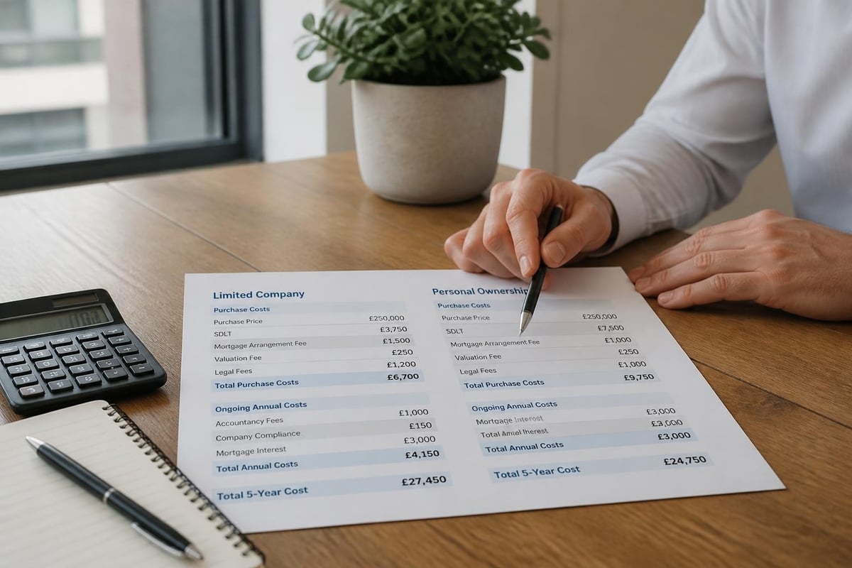 Cost comparison chart