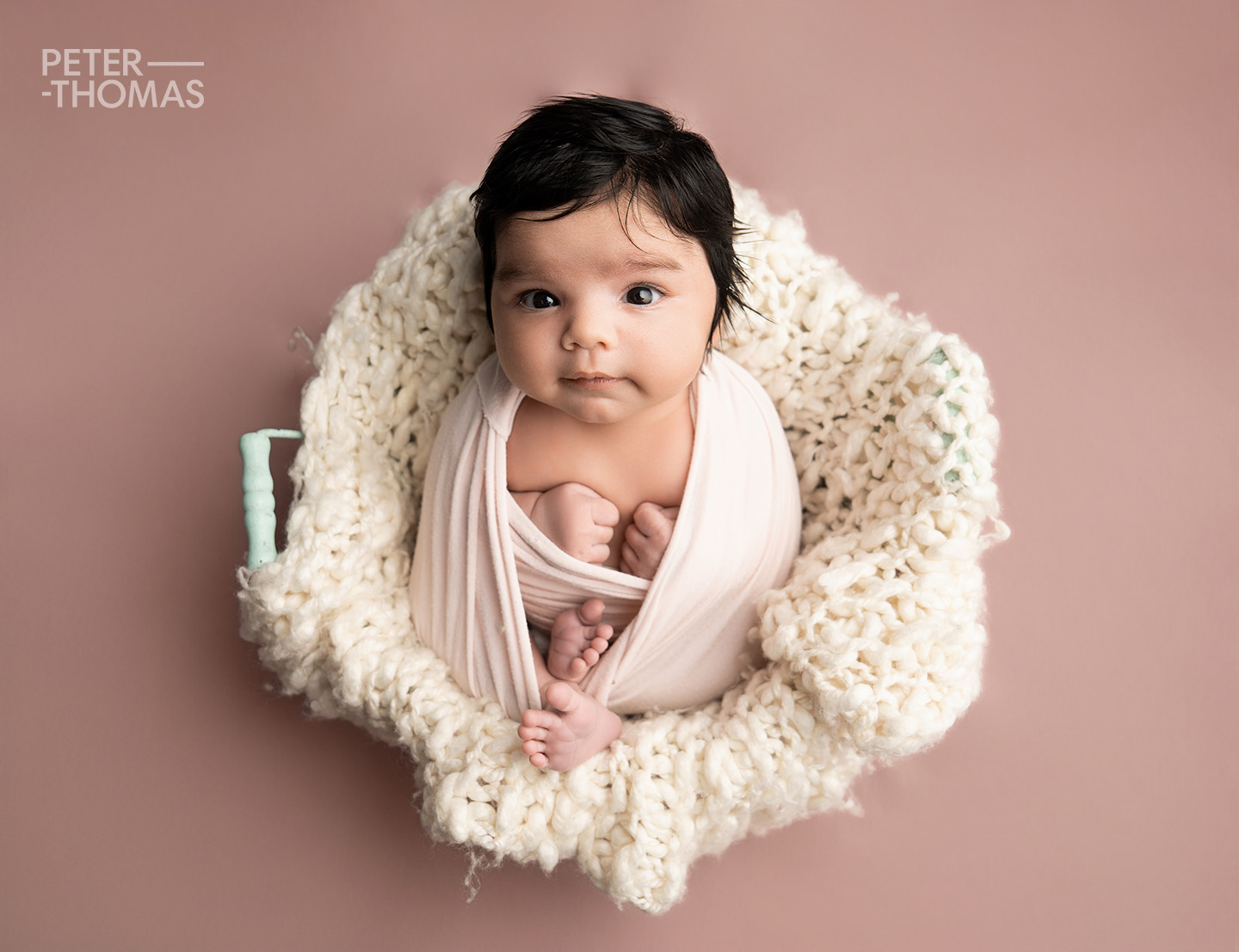 A beautiful newborn girl photographed at Peter Thomas in Belfast