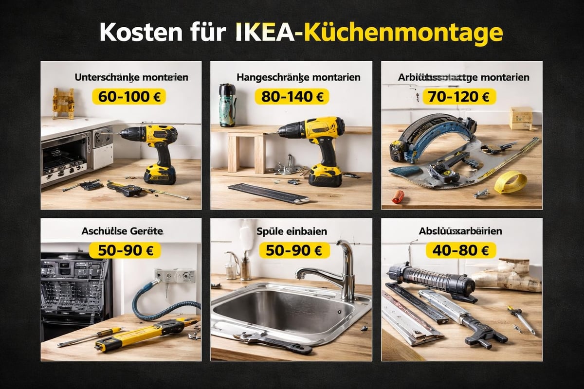Küchenmontage Kostenaufschlüsselung
