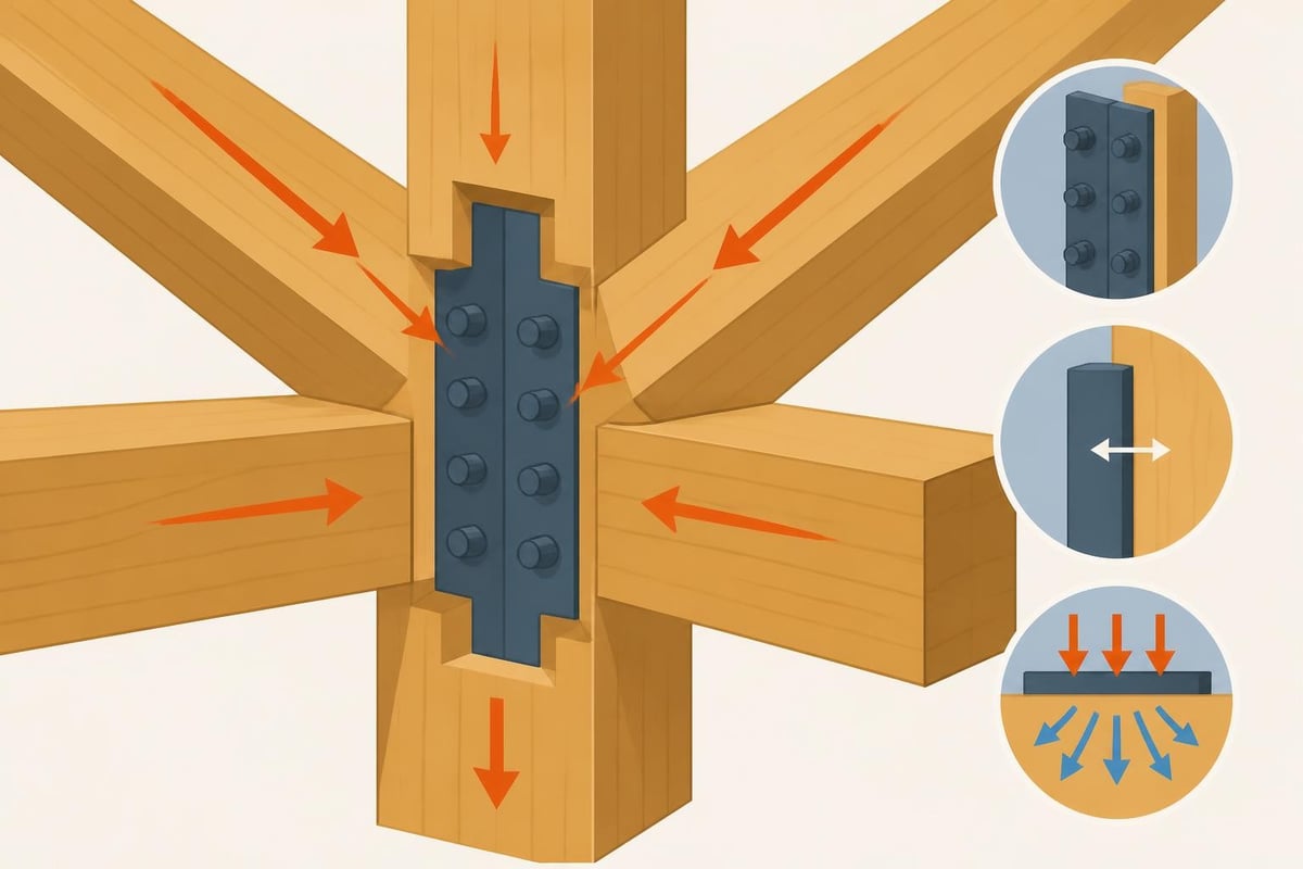 Steel plate connection detail