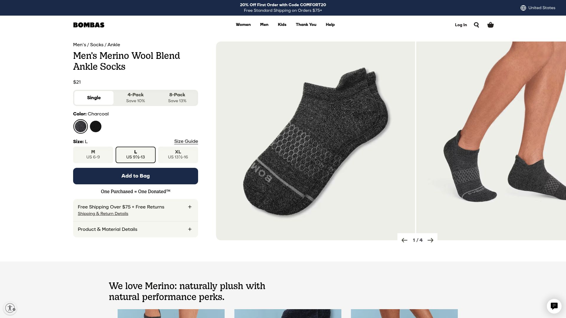 7 Best Merino Summer Socks for Comfort in 2025 - Bombas Merino Wool Ankle Sock