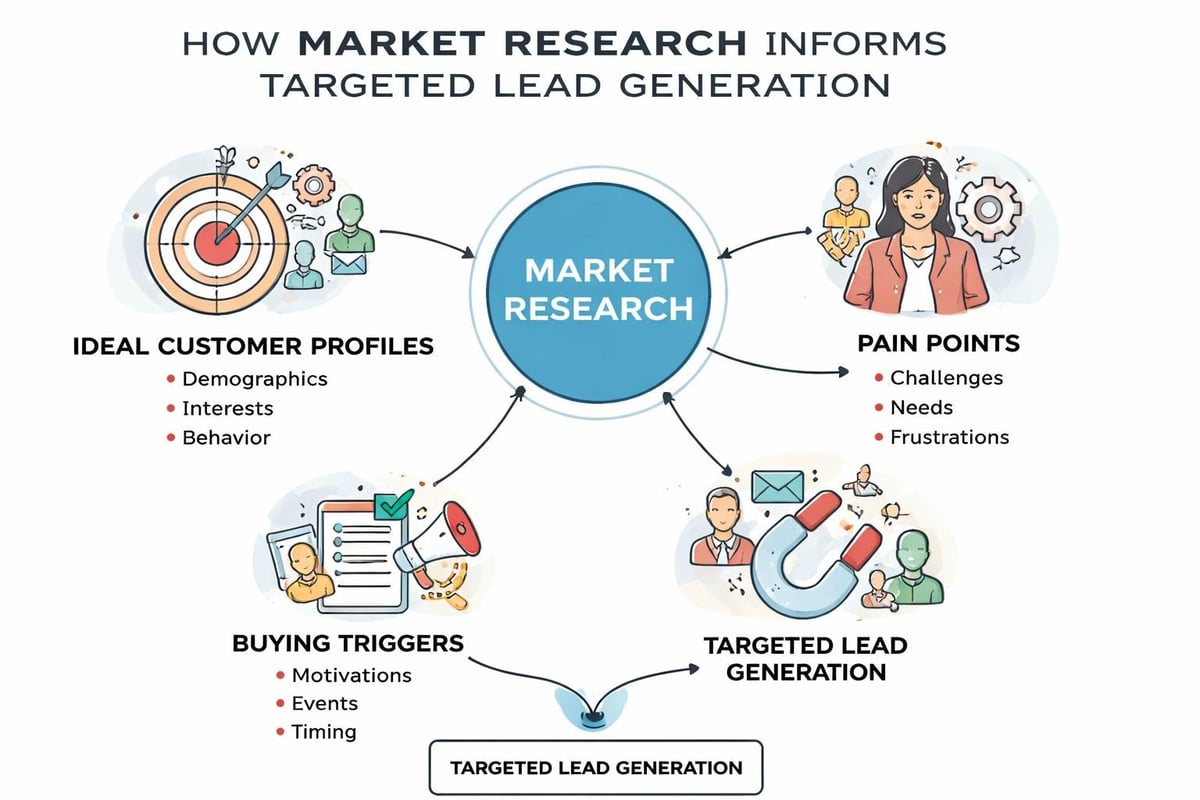 Market research to customer conversion