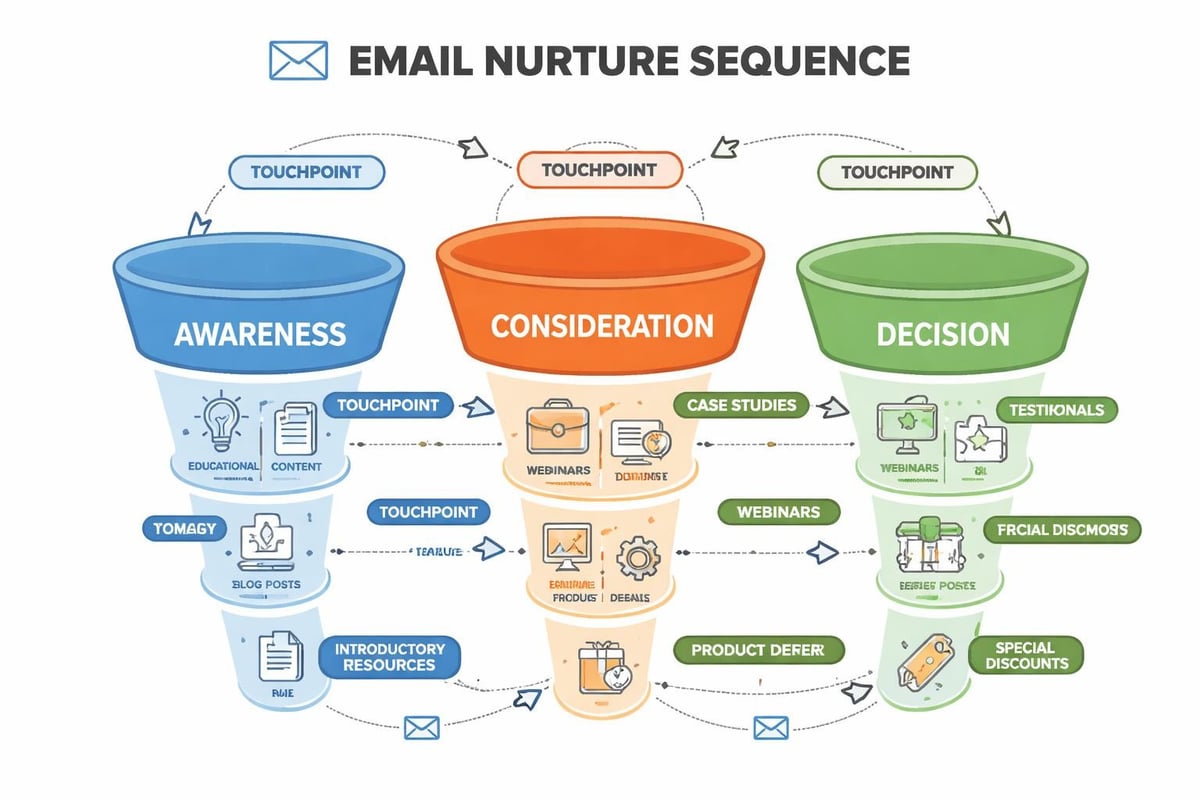 Multi-touch nurture sequence