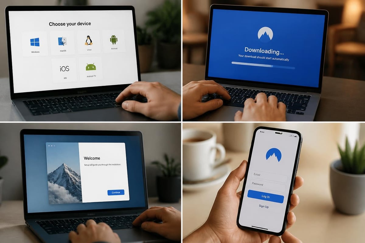NordVPN installation process across devices