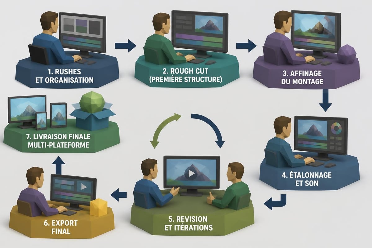 Étapes du montage vidéo