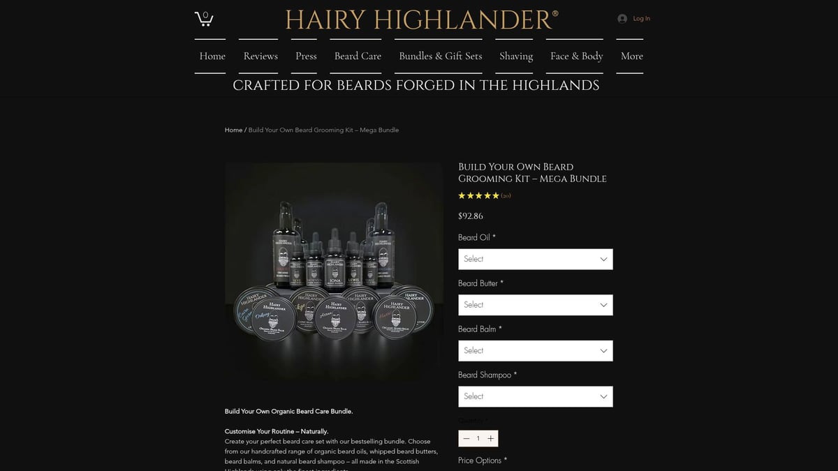 7 Best Beard Grooming Kit Picks for Stylish Men in 2026 - Hairy Highlander Build Your Own Beard Grooming Kit – Mega Bundle