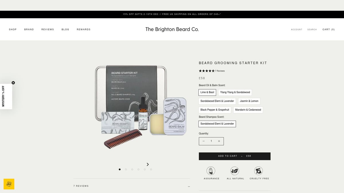 7 Best Beard Grooming Kit Picks for Stylish Men in 2026 - The Brighton Beard Company Beard Grooming Starter Kit