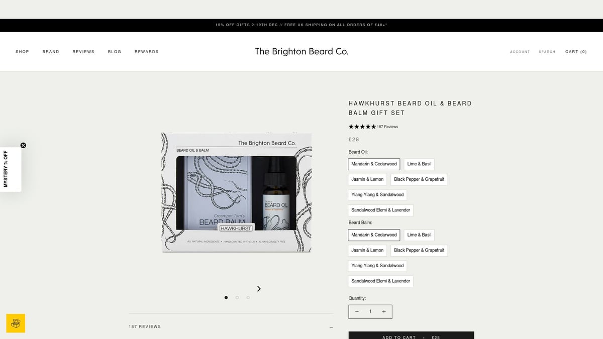 7 Best Beard Grooming Kit Picks for Stylish Men in 2026 - The Brighton Beard Company Hawkhurst Beard Oil & Beard Balm Gift Set