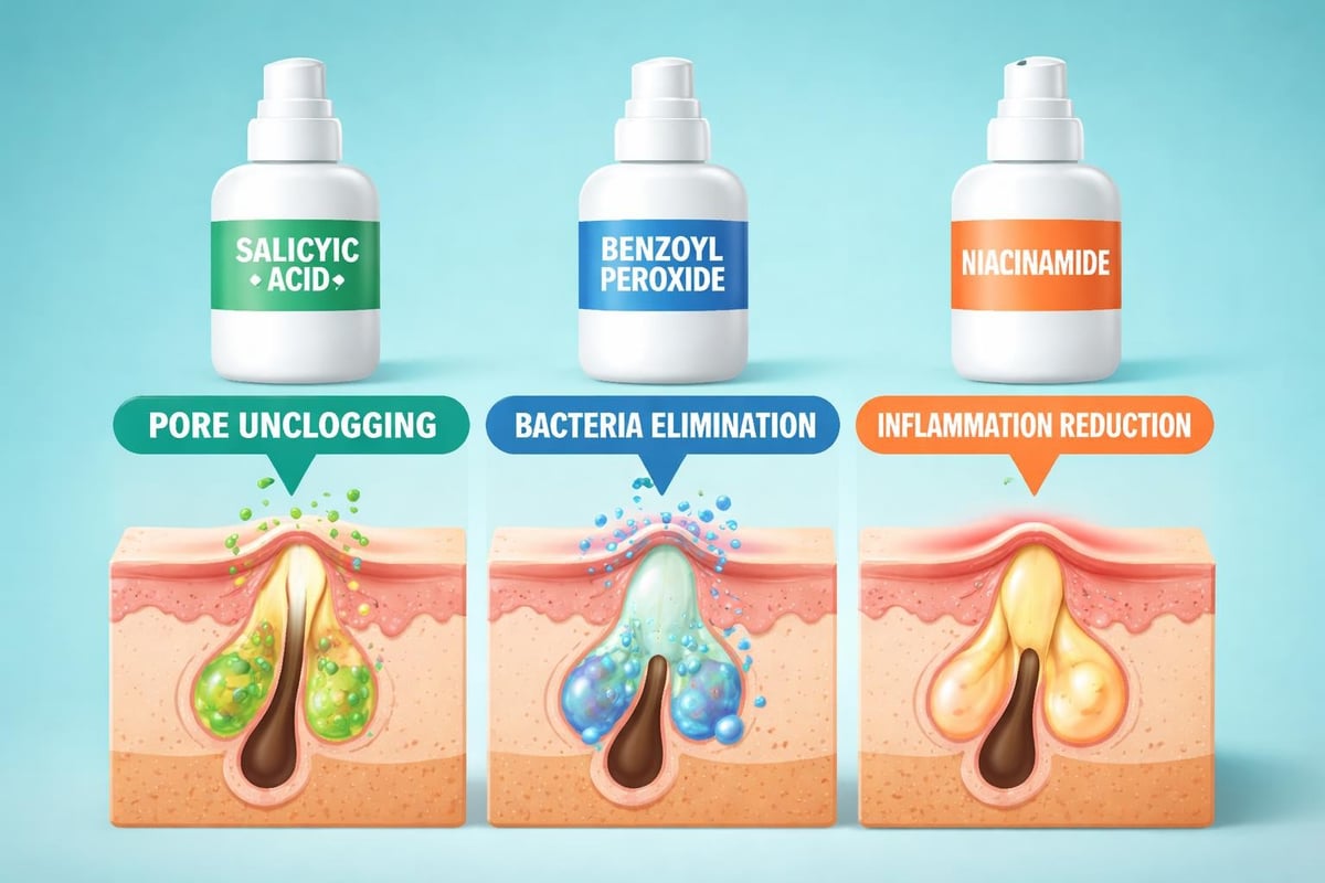 Active ingredients treating acne