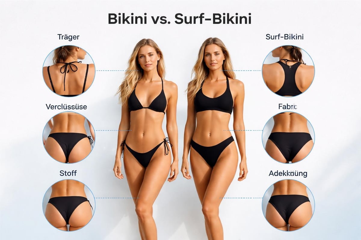 Surf bikini features