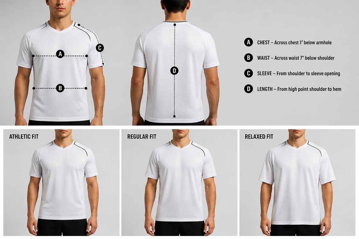 Soccer jersey sizing guide