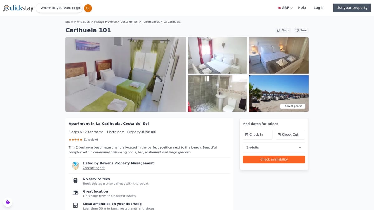 Die 7 besten Wohnungen, die Torremolinos im Jahr 2025 zu bieten hat - La Carihuela Beach Apartment