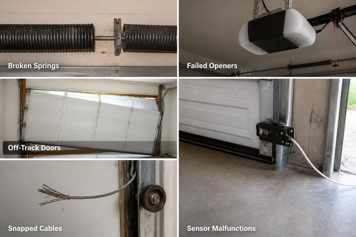Common garage door emergencies