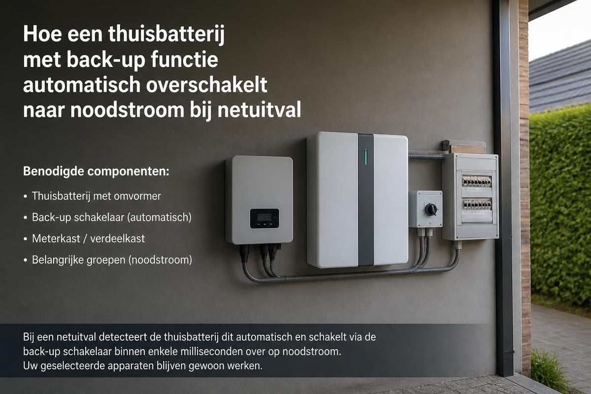 Thuisbatterij back-up functie