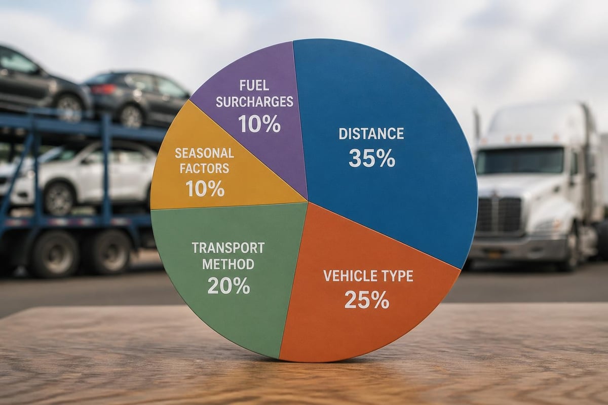 Vehicle shipping cost breakdown