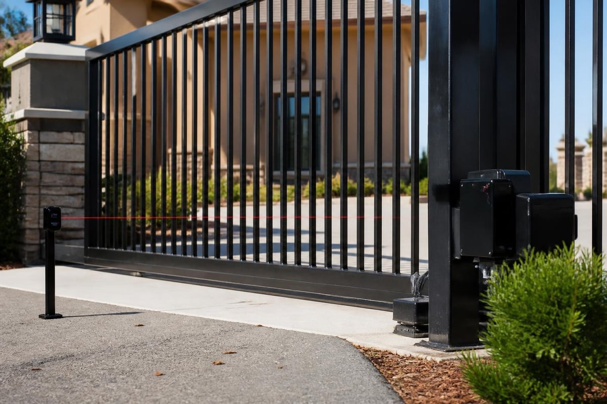 Gate safety sensor placement