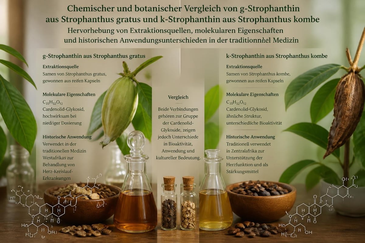 Vergleich g-Strophanthin und k-Strophanthin