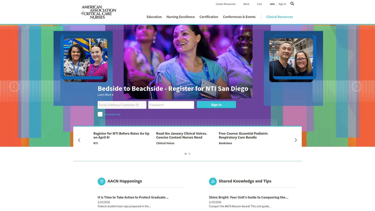 Top 8 Healthcare Professional Organizations to Know in 2026 - American Association of Critical-Care Nurses (AACN)