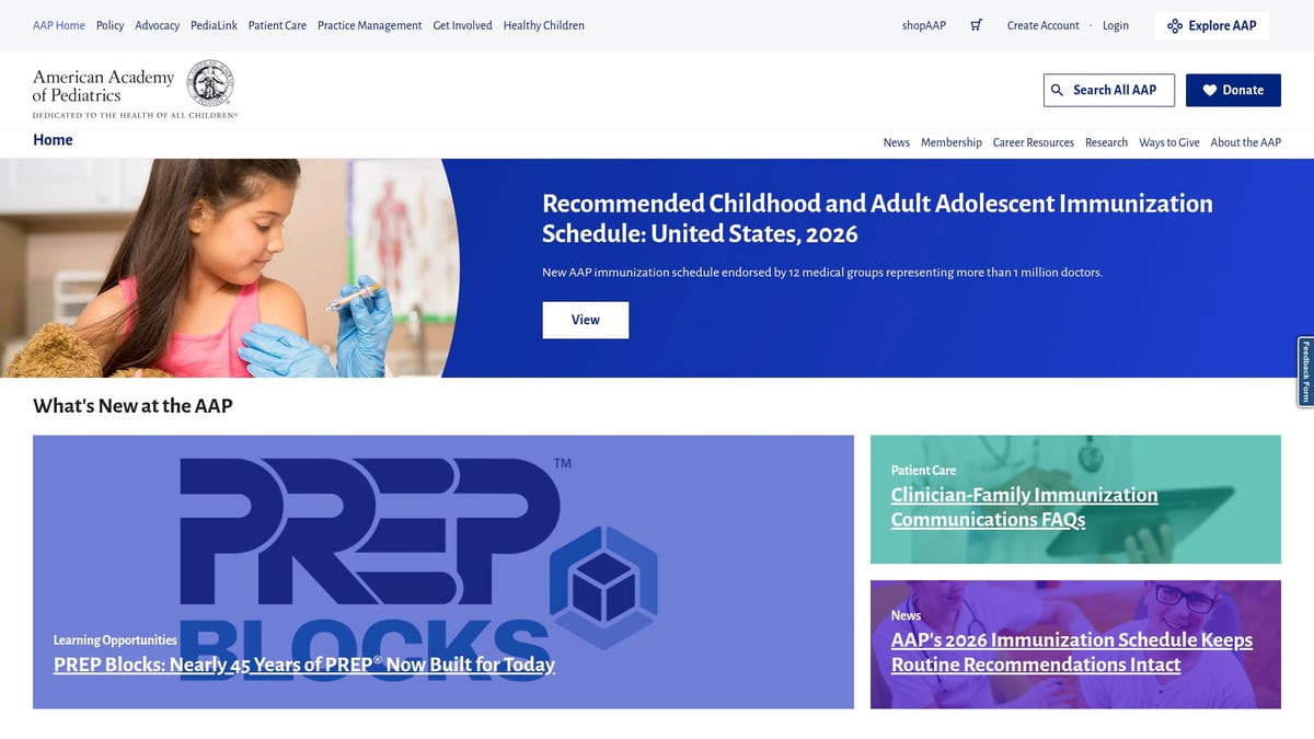 Top 8 Healthcare Professional Organizations to Know in 2026 - American Academy of Pediatrics (AAP)