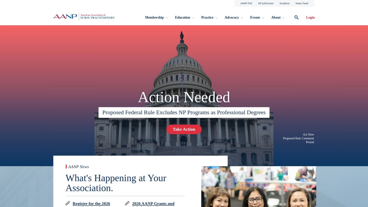 Top 8 Healthcare Professional Organizations to Know in 2026 - American Association of Nurse Practitioners (AANP)