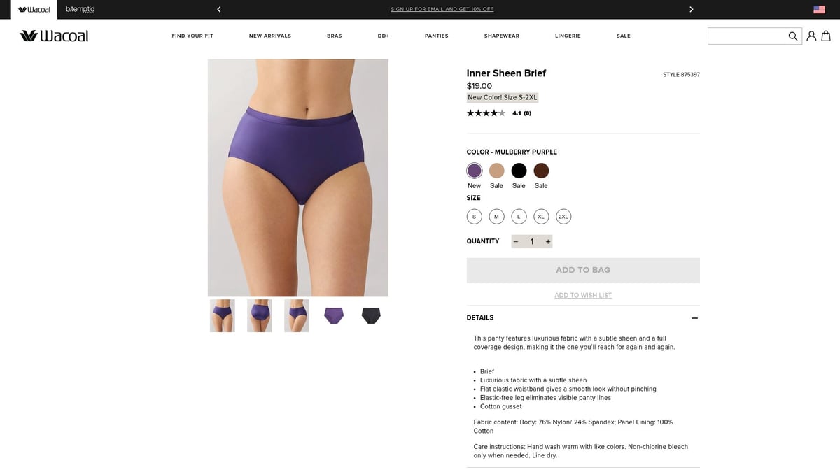 7 Best Invisible Panties for Seamless Comfort in 2025 - Wacoal Inner Sheen Brief