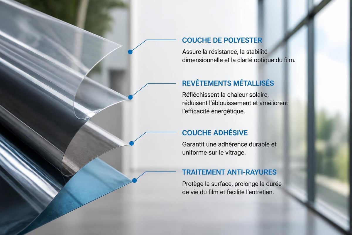 Structure multicouche film vitrage