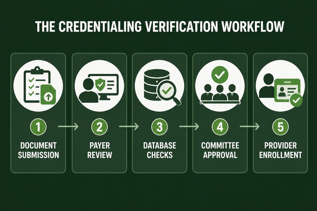 Credentialing verification workflow