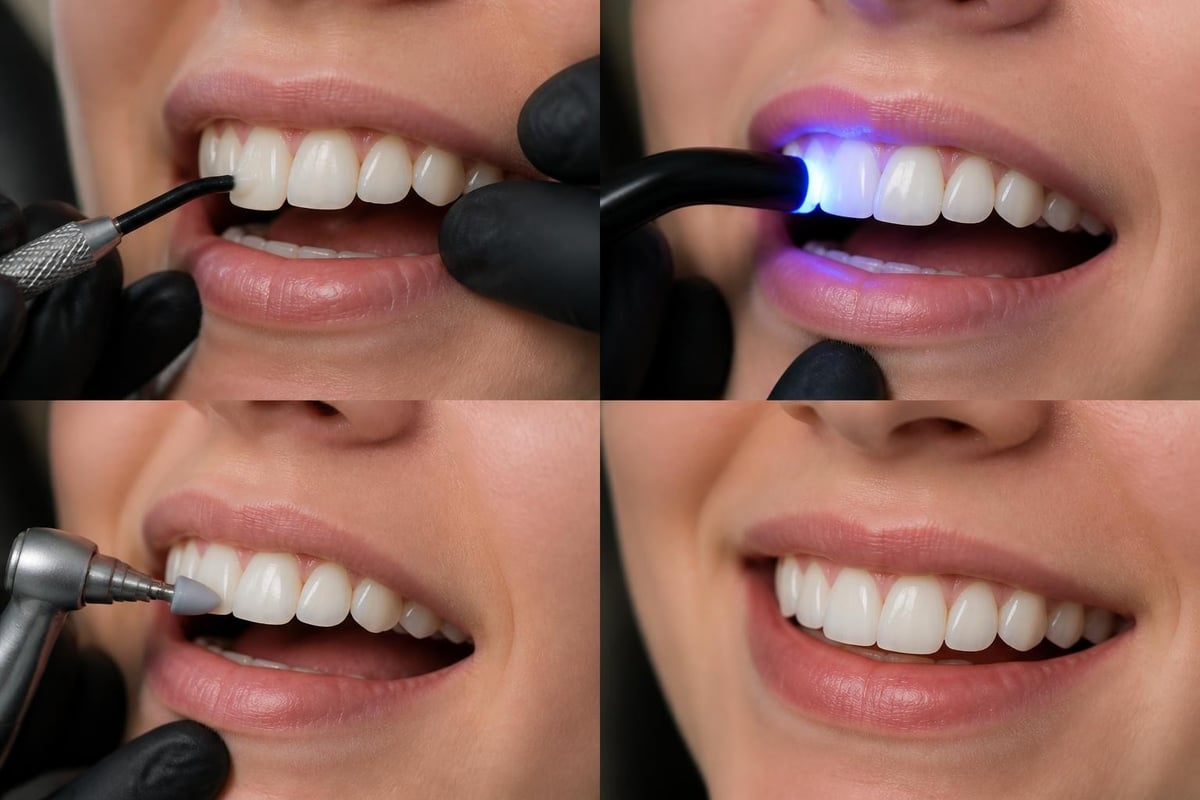 Cosmetic bonding procedure steps