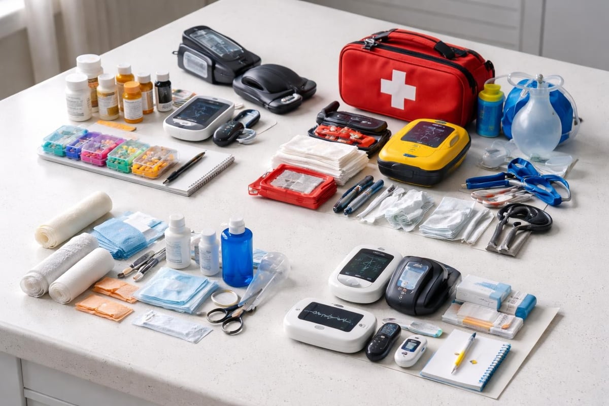 Home care kit components by use case