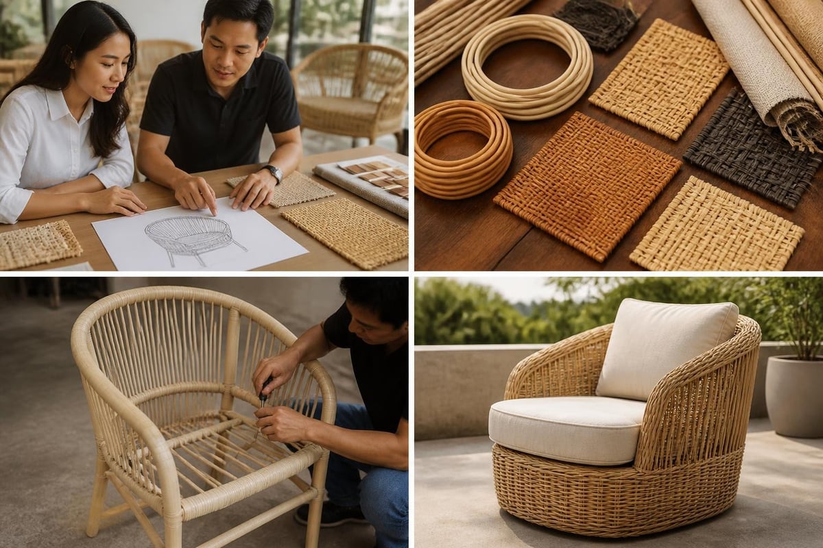 Rattan furniture customization process