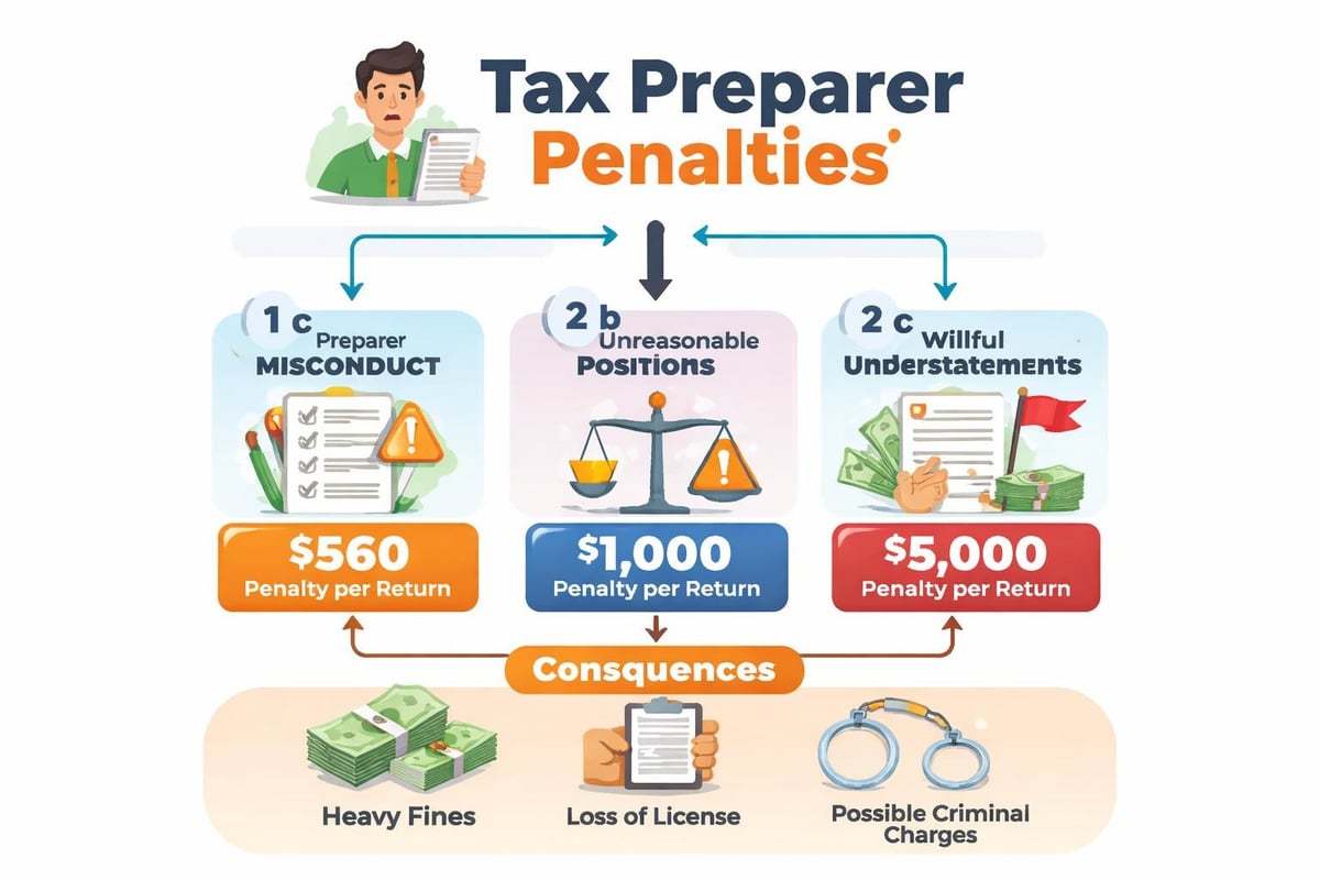 Tax preparer penalties flowchart