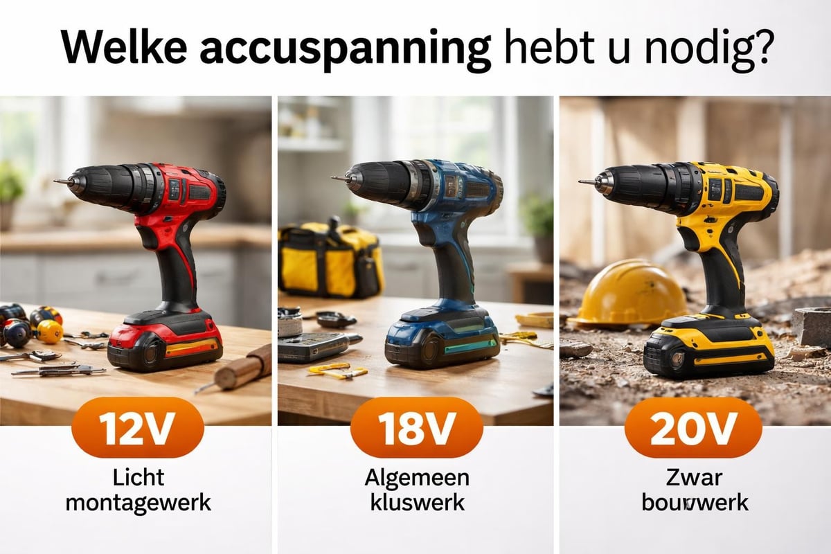 Accuboormachine specificaties vergelijking