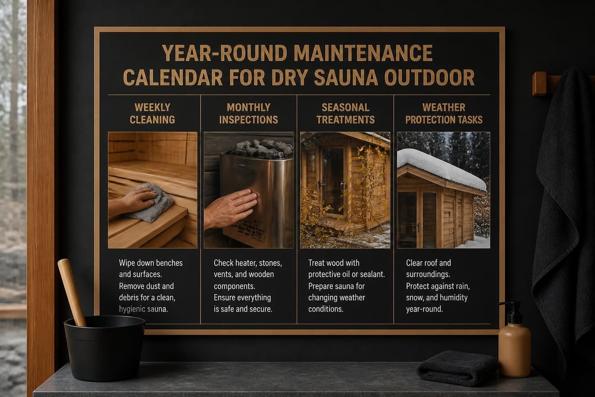 Outdoor sauna maintenance schedule