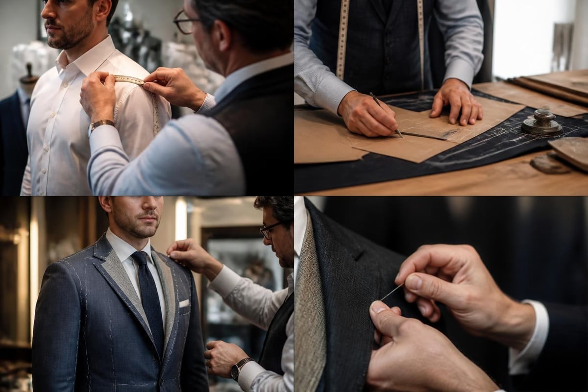 Bespoke tailoring process stages