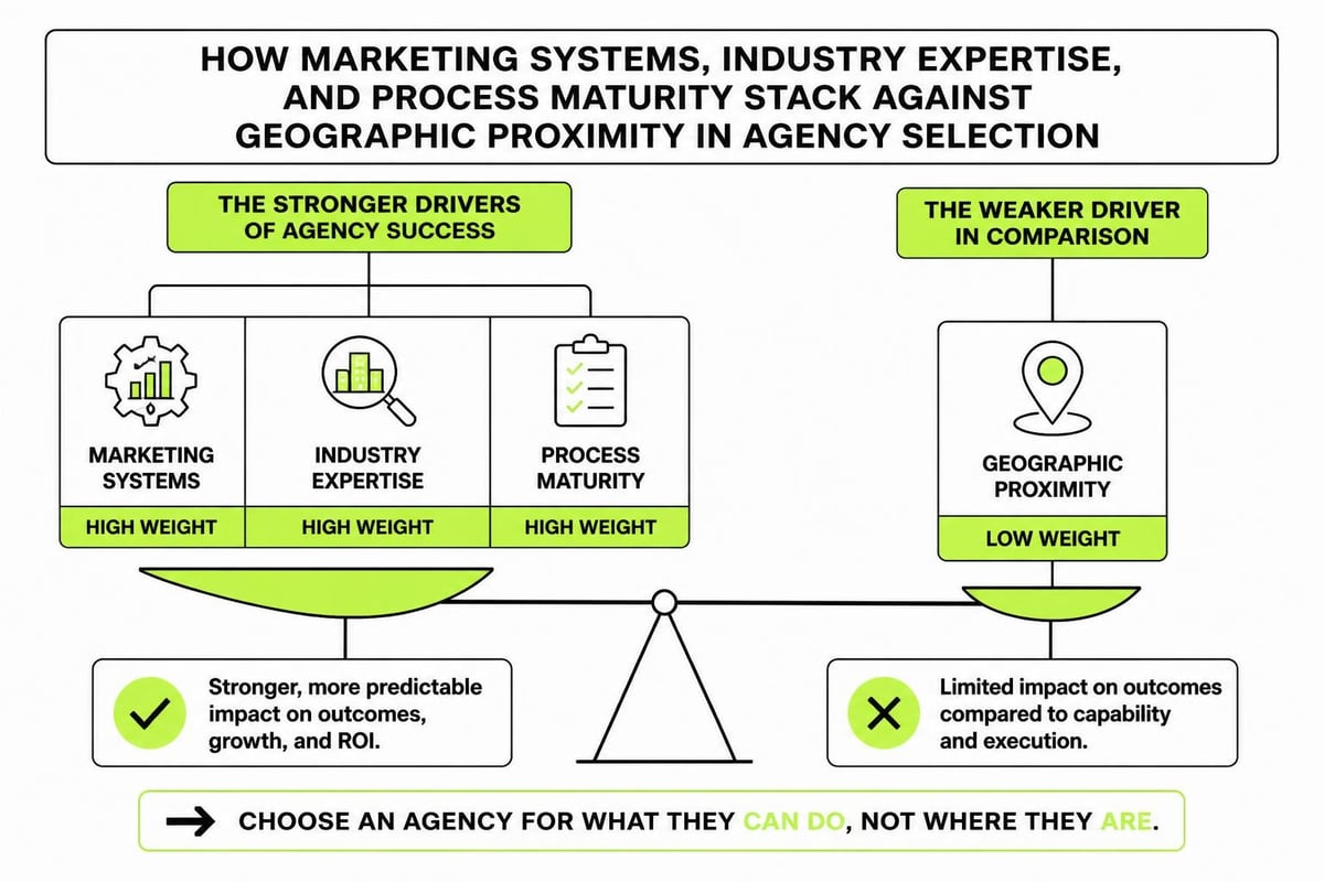 Framework comparison for agency selection