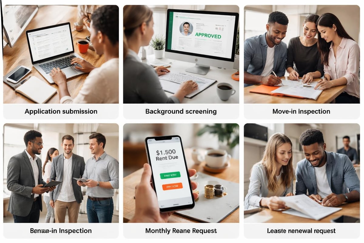 Rental Management Software: Features & Implementation Guide Rental management workflow diagram