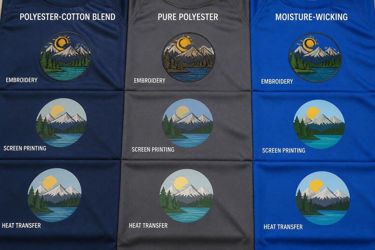 Hi vis shirt fabric types and their suitability for different logo application methods