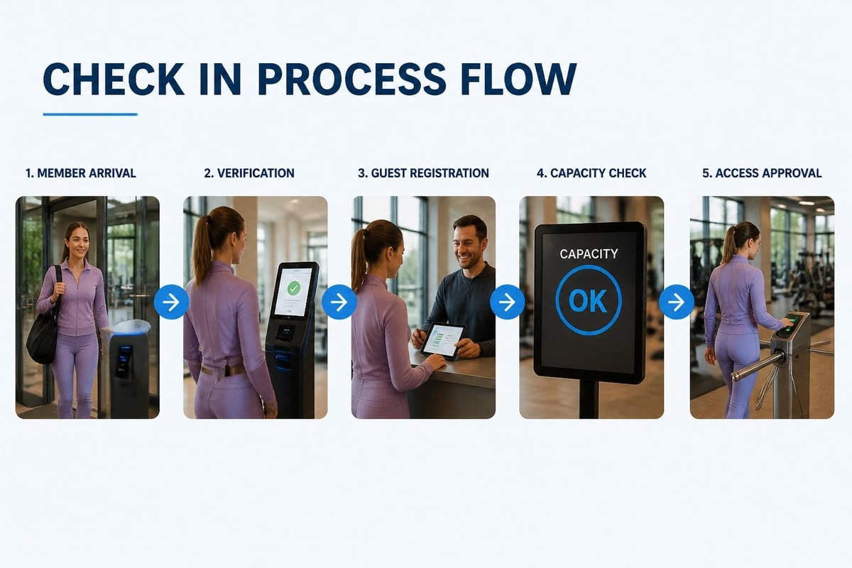 Member check-in workflow
