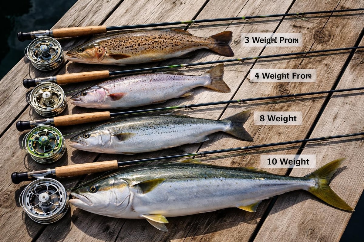 Fly rod weight selection chart