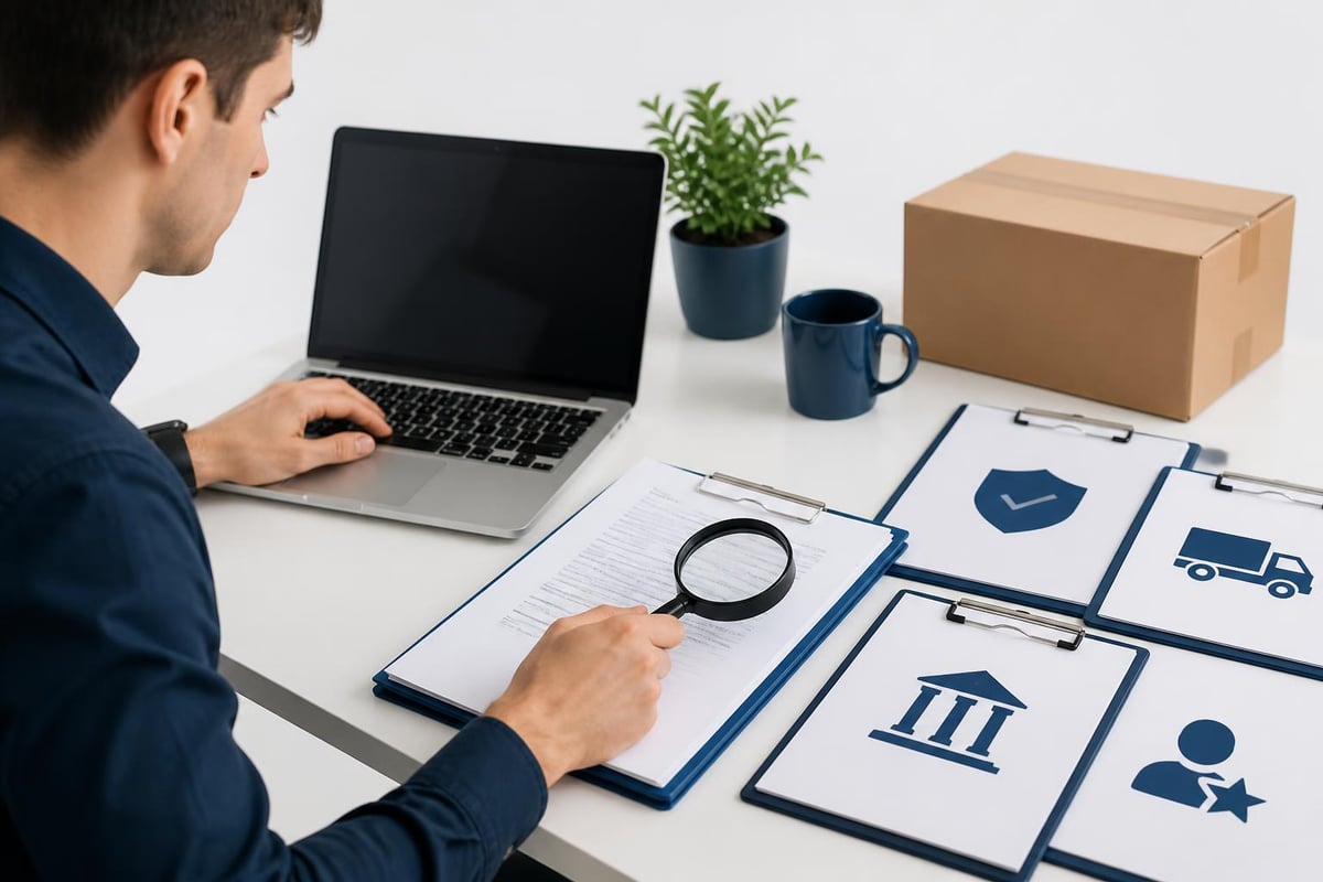 Moving company licensing verification process