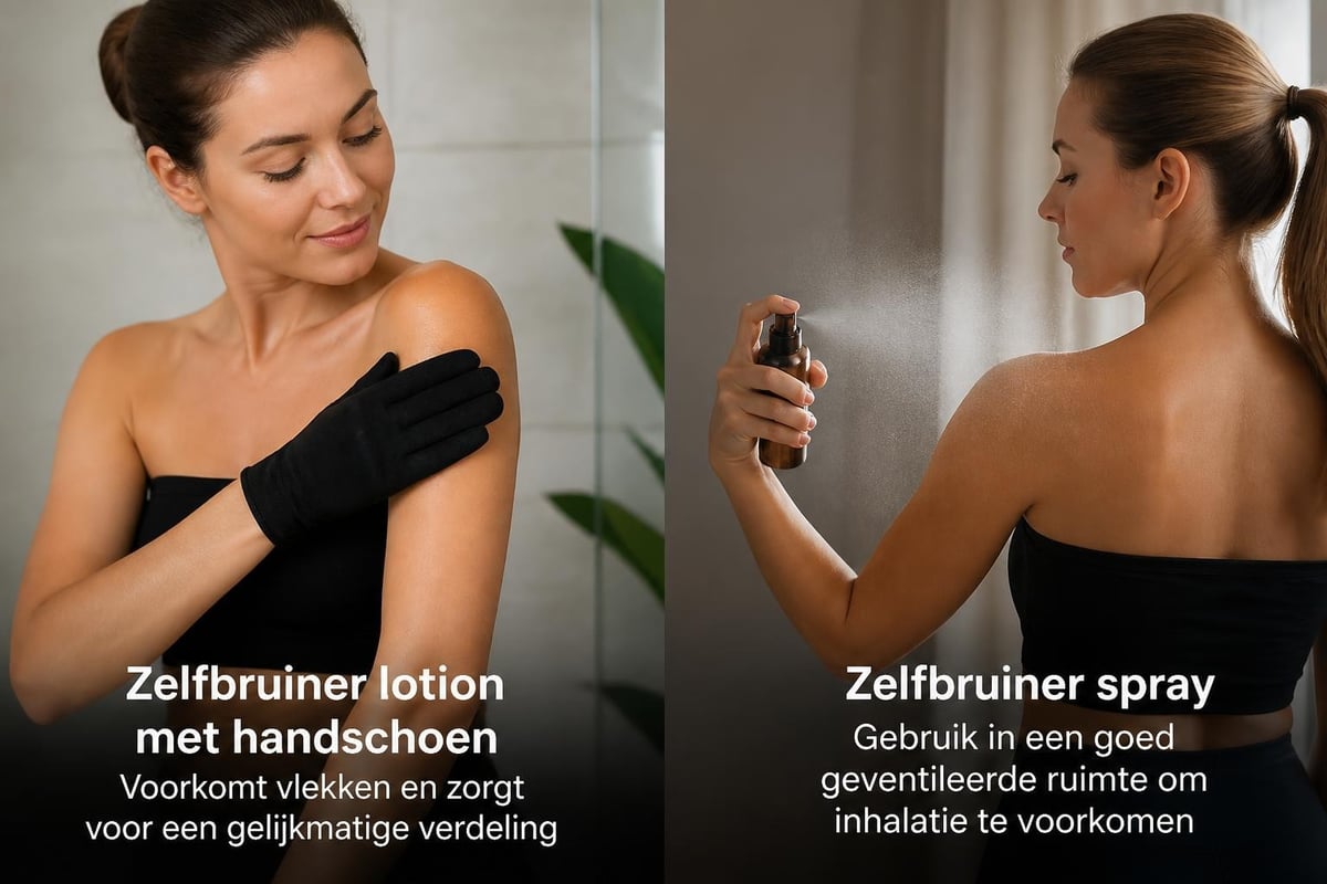 Veilige zelfbruiner toepassing
