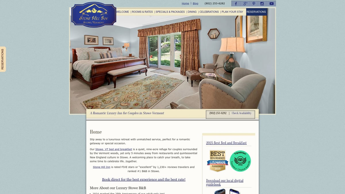 9 Best Romantic Inn in Vermont Escapes for Couples 2026 - Stone Hill Inn