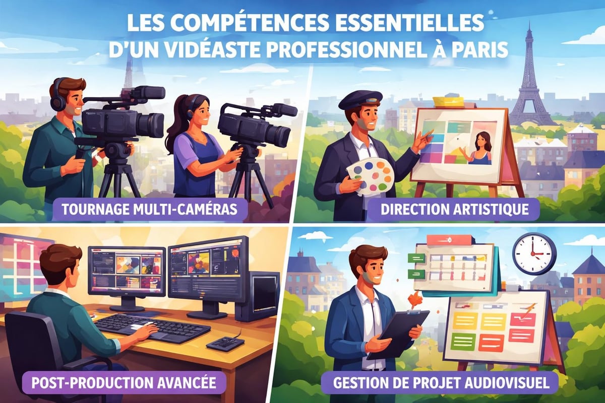 Compétences vidéaste professionnel