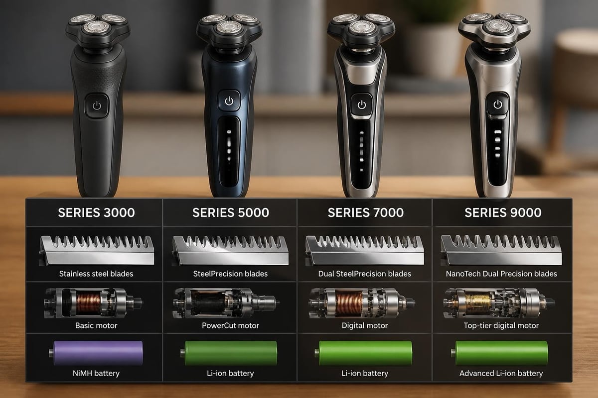 Philips trimmer technology tiers